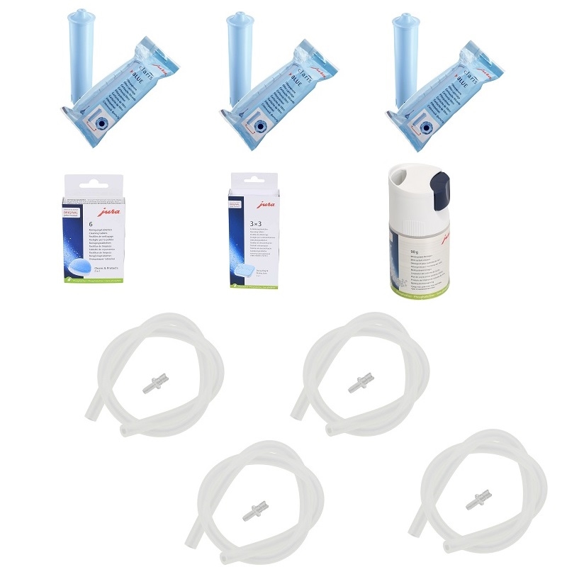Jura J9-Z7-Z9  Milk Tube & Cleaning Product Kit - Blue Filter